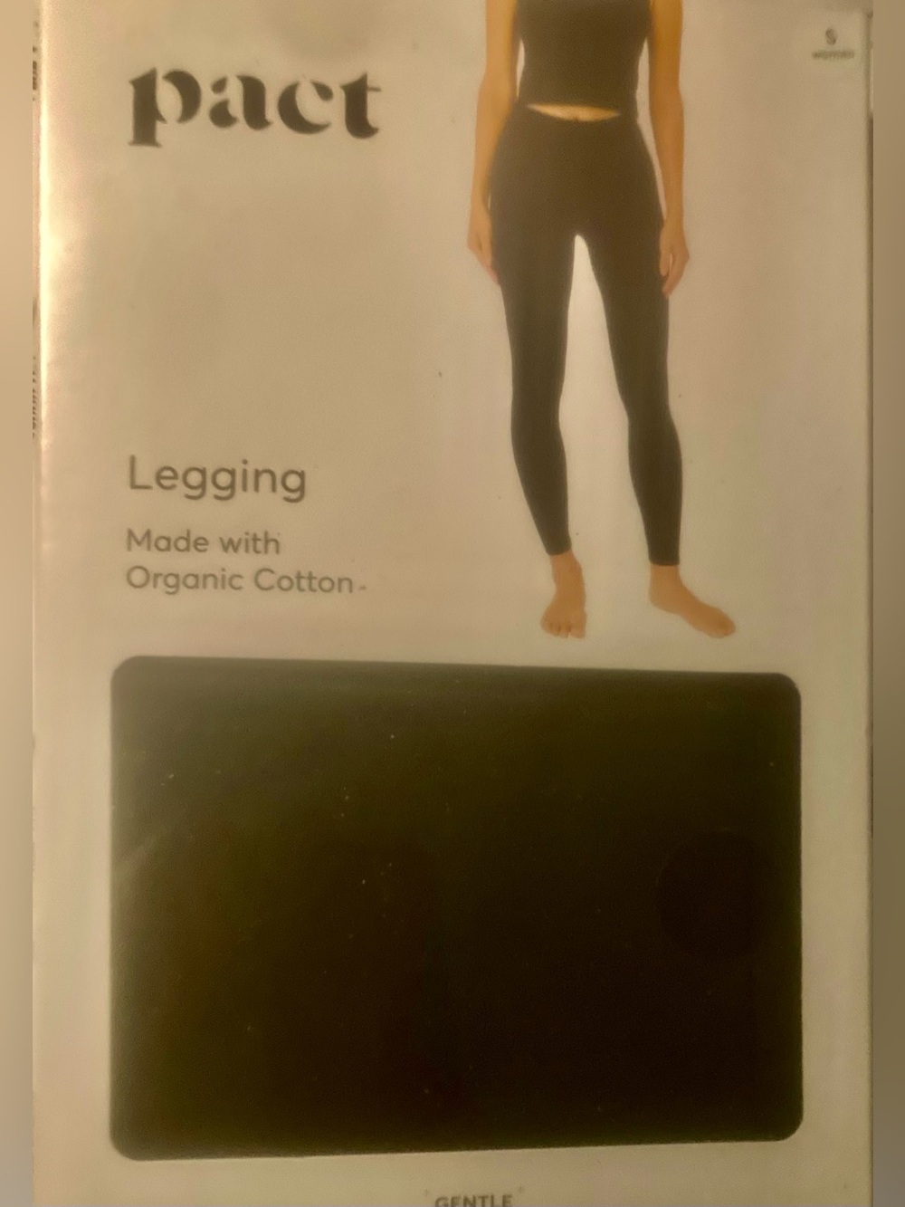 PACT Black Organic Cotton Leggings Size Small New in Package